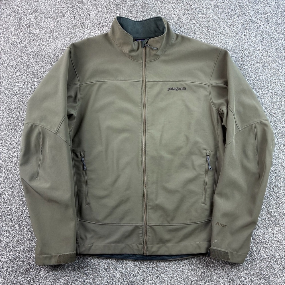 Patagonia Adze Jacket Mens XL Green Polartec Hybrid Softshell Full Zip 83390